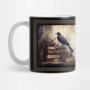 Raven and books Mug